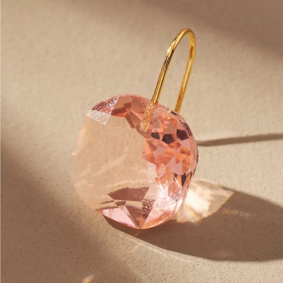 Floating Crystal Earrings in Peach - Picture 2 of 2